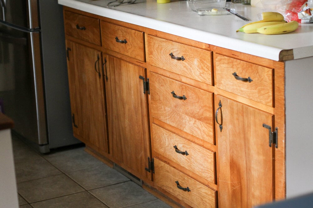 wood kitchen cabinets.