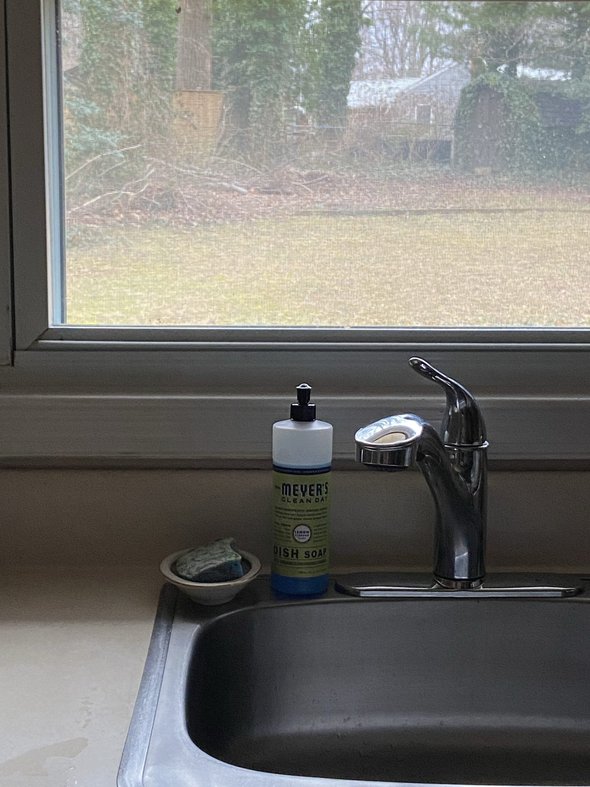 window above kitchen sink.