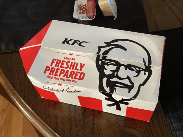 KFC biscuit box.