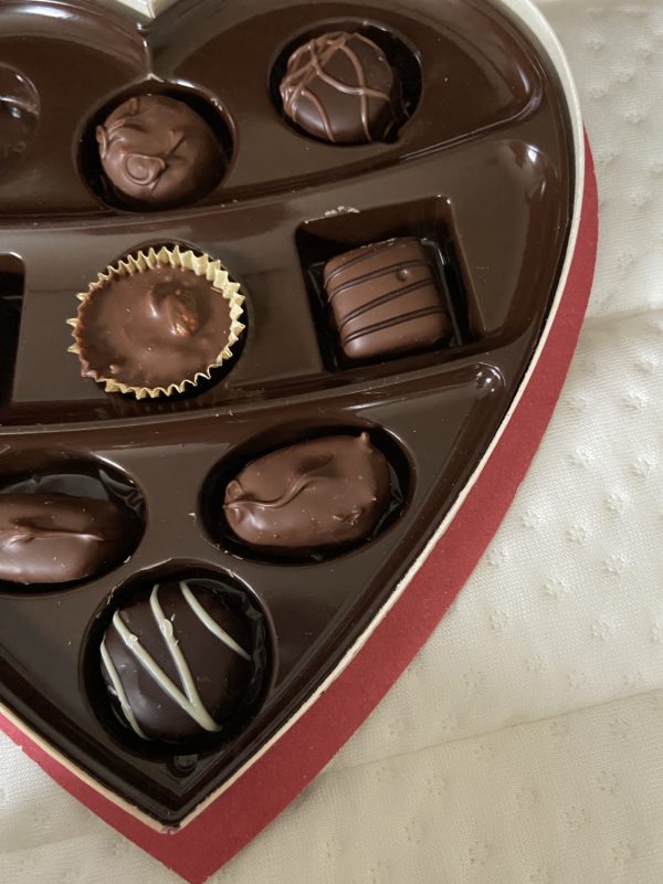 Valentine chocolates.