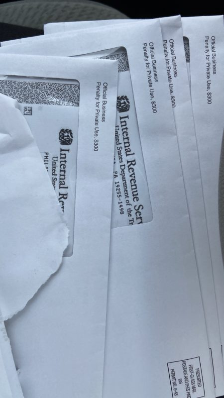 IRS envelops.