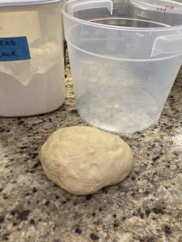 kneaded bread dough.