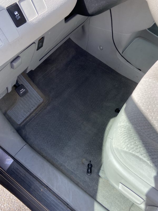 vacuumed car floor.