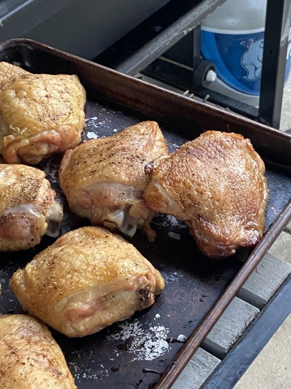 smoked chicken thighs.