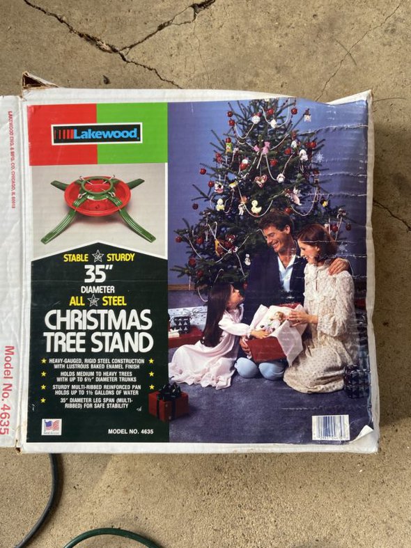 1997 Christmas tree stand box.