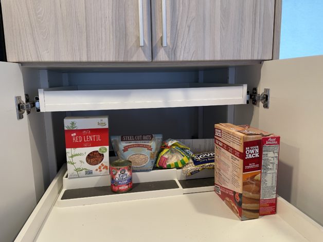 pantry shelf.