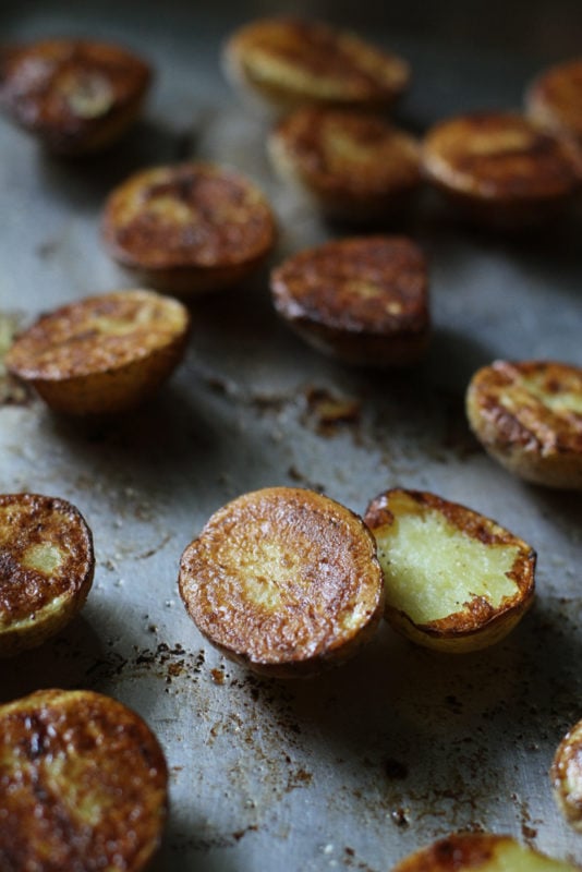 roasted potatoes.