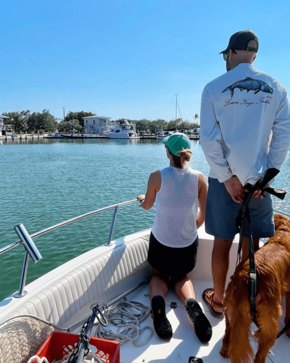 couple on a boat.