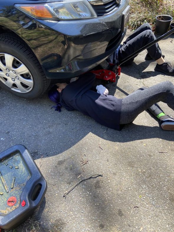 oil change on a Civic.
