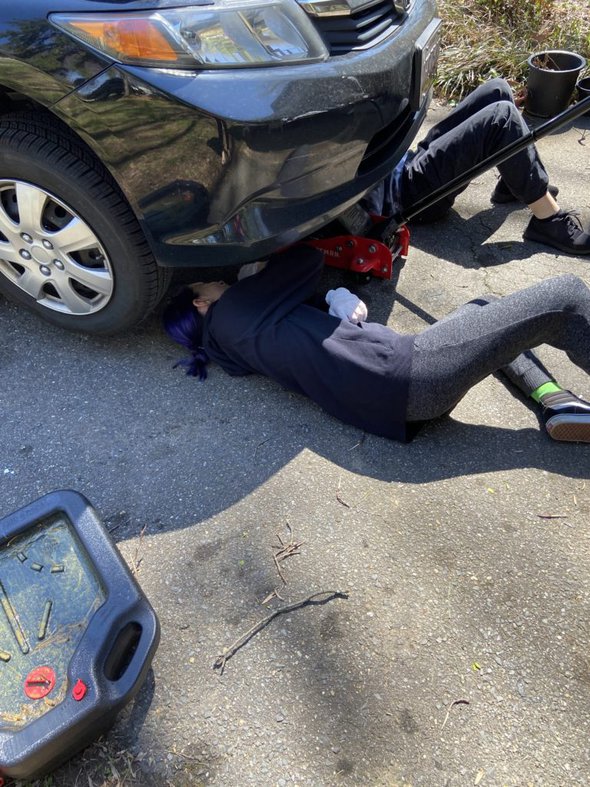 oil change on a Civic.
