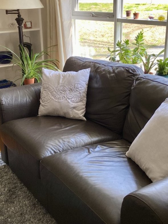 throw pillows on couch.