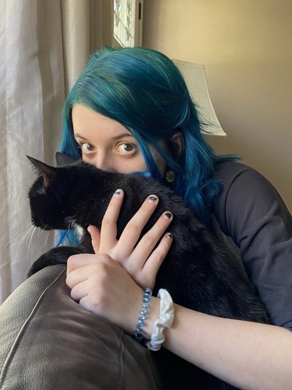 Lisey and the cat.