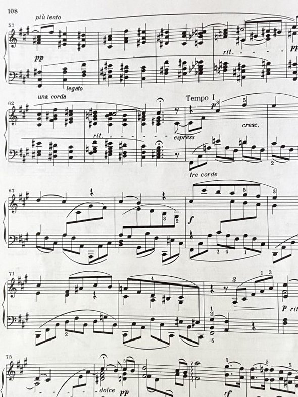 Brahms sheet music.