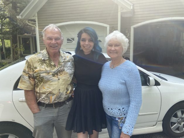 Lisey with aunt and uncle.