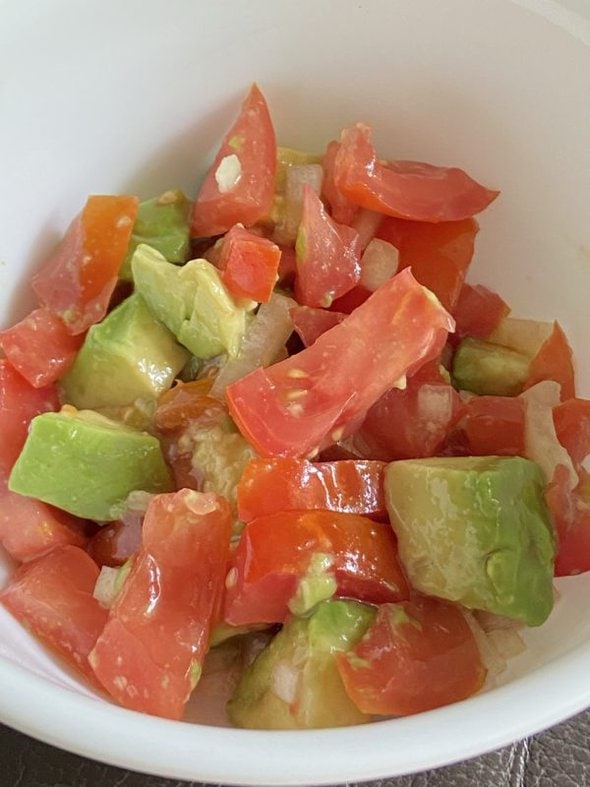 tomatoes and avocados.