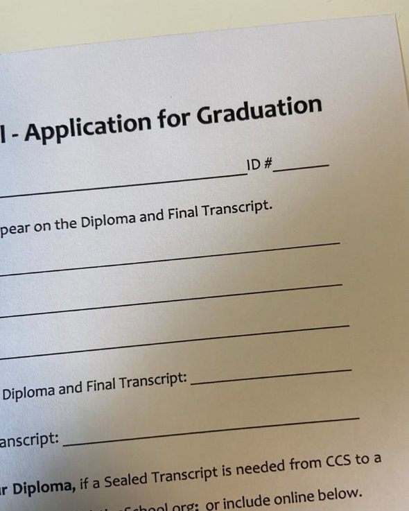 graduation application.