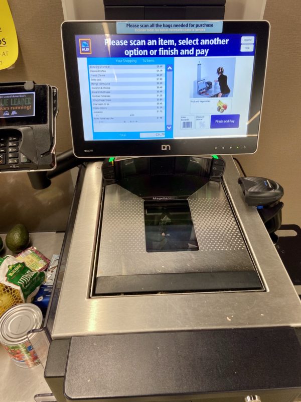 Aldi self checkout.