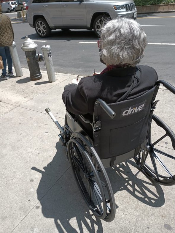 woman in wheelchair.