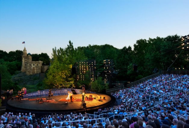 Shakespeare in the park event.