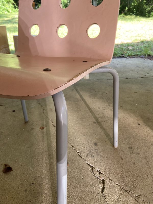damaged chair.