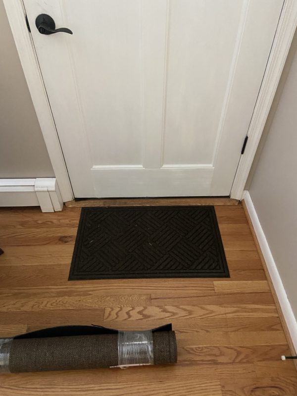 small doormat.