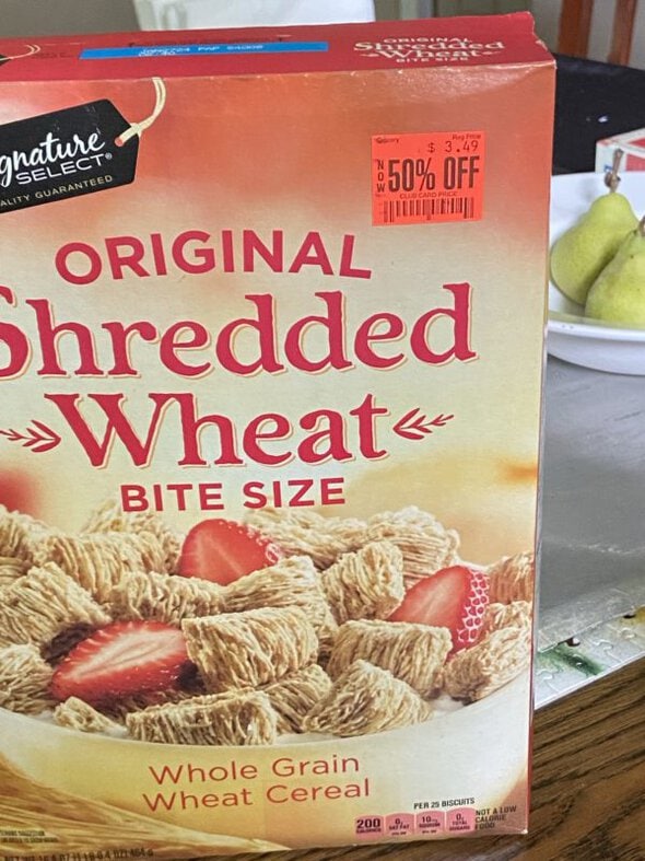 shredded wheat box.