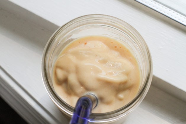 smoothie in a jar.