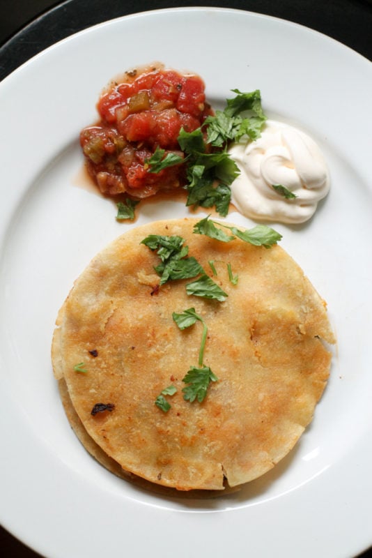 corn tortilla quesadilla.