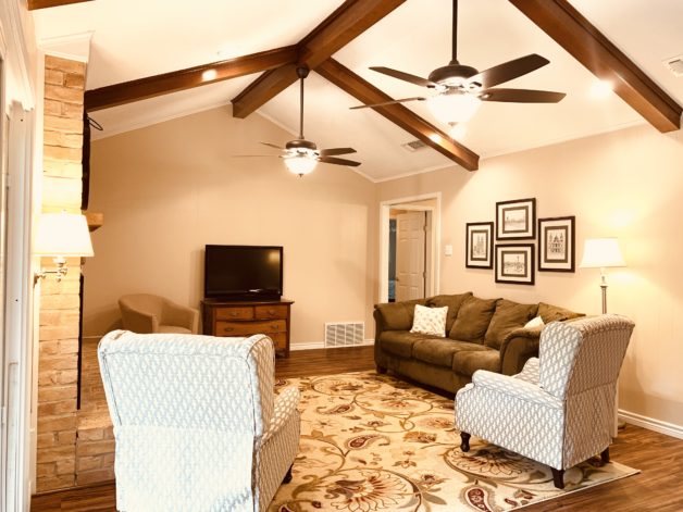 renovated living room.