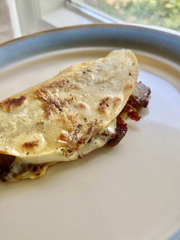 steak and cheese quesadilla.