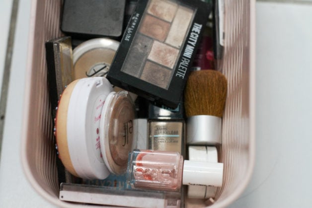 makeup bin.