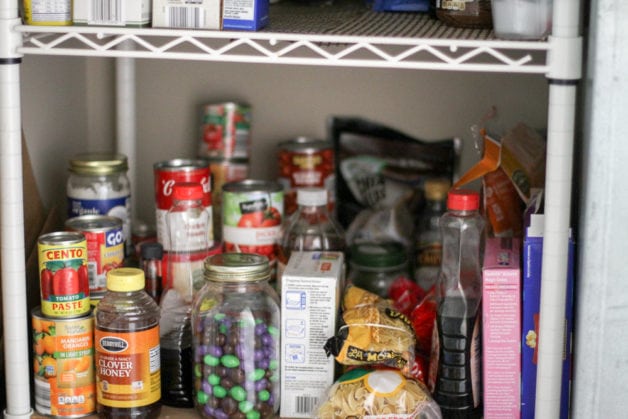 pantry shelf.