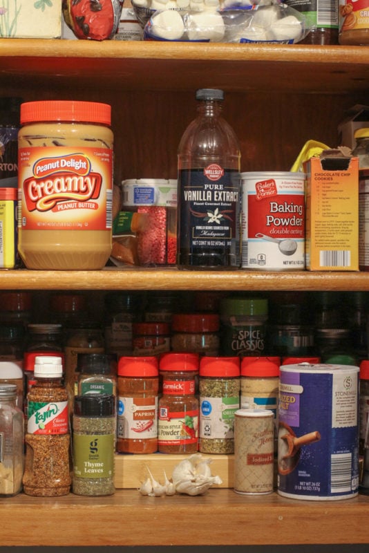 spice cabinet tidied.