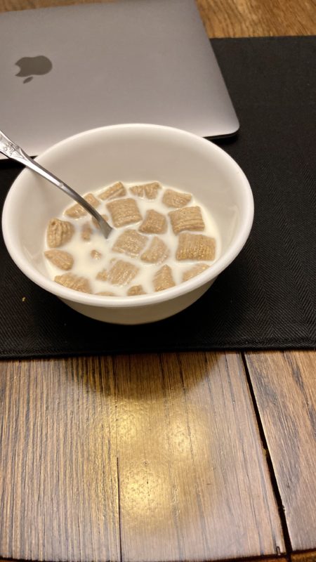 cereal with milk.