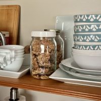 ball mason jar of granola.