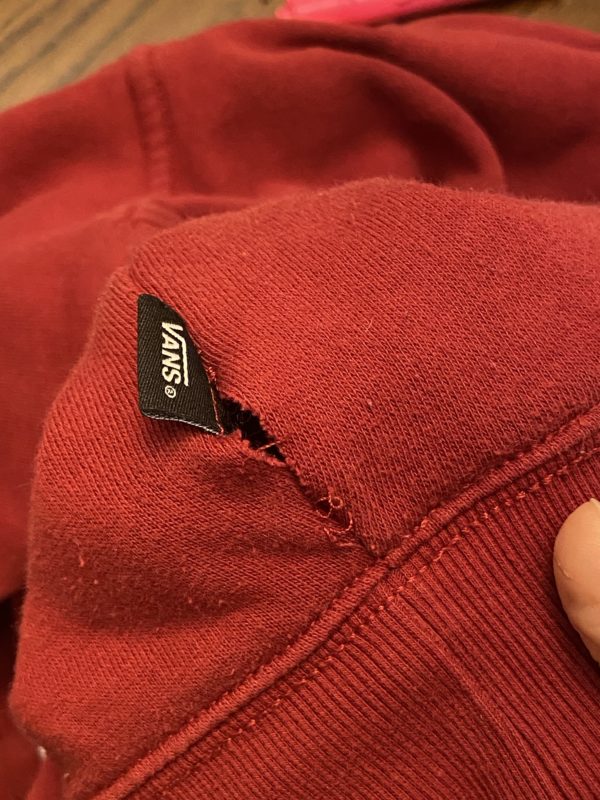 hoodie with a hole.