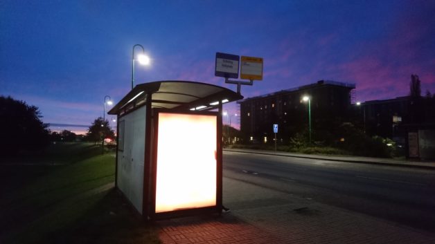 bus stop in Sweden.