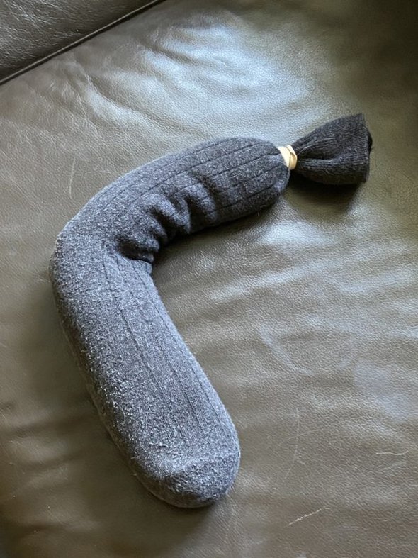 sock filled with rice.
