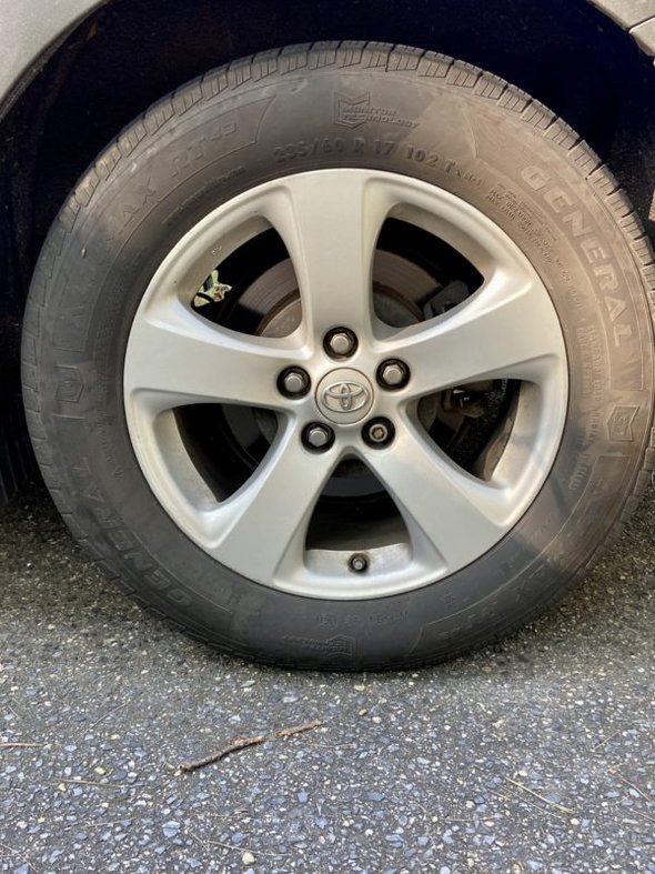 dirty tire.