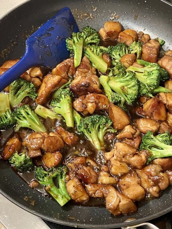 broccoli and chicken.