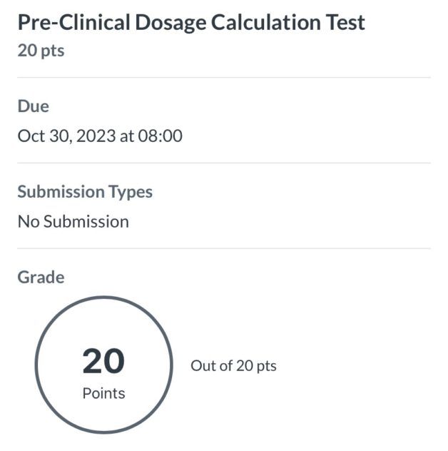 20/20 math test grade.