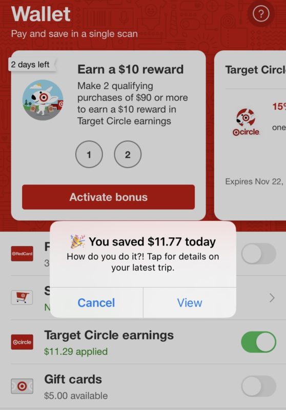 Target circle app.