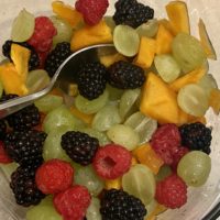 bowl of fruit salad.