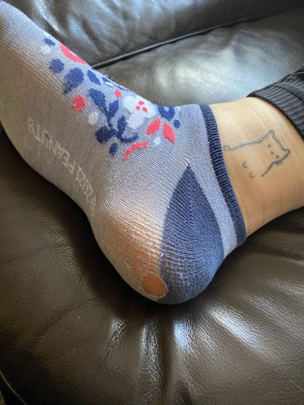 worn socks.