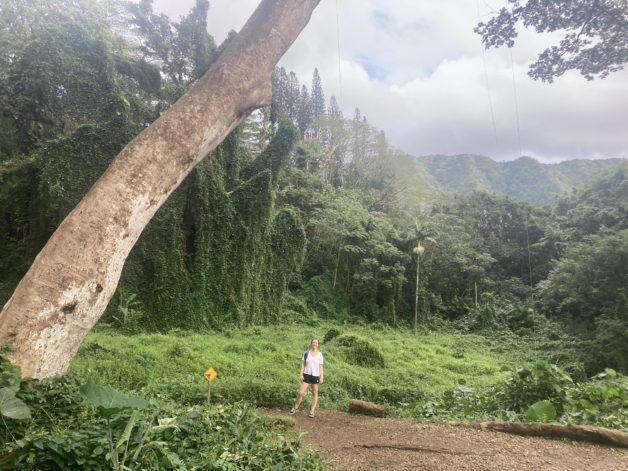 Kristen on a hawaii hike.
