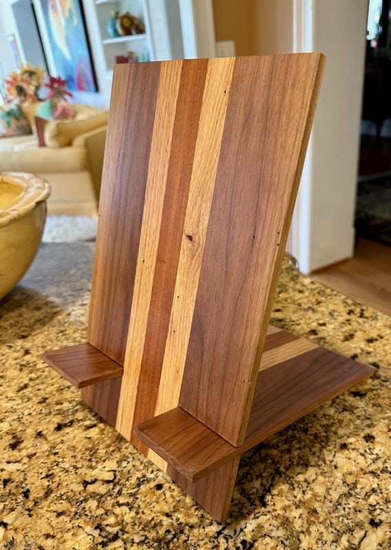 wooden ipad stand.