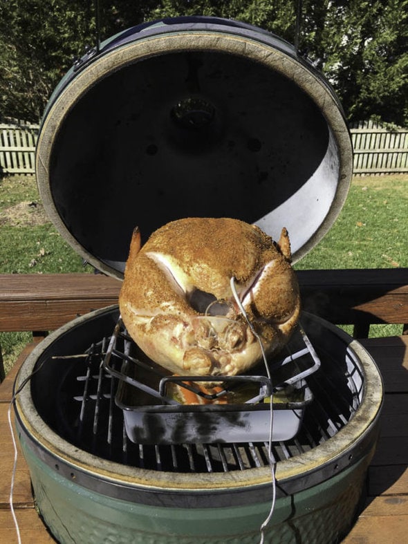 turkey in a grill.