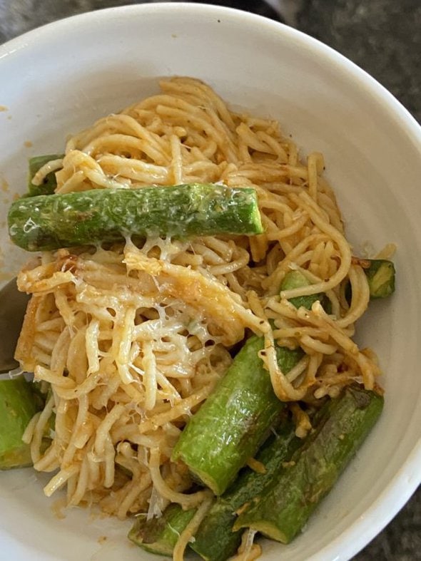 pasta with asparagus.