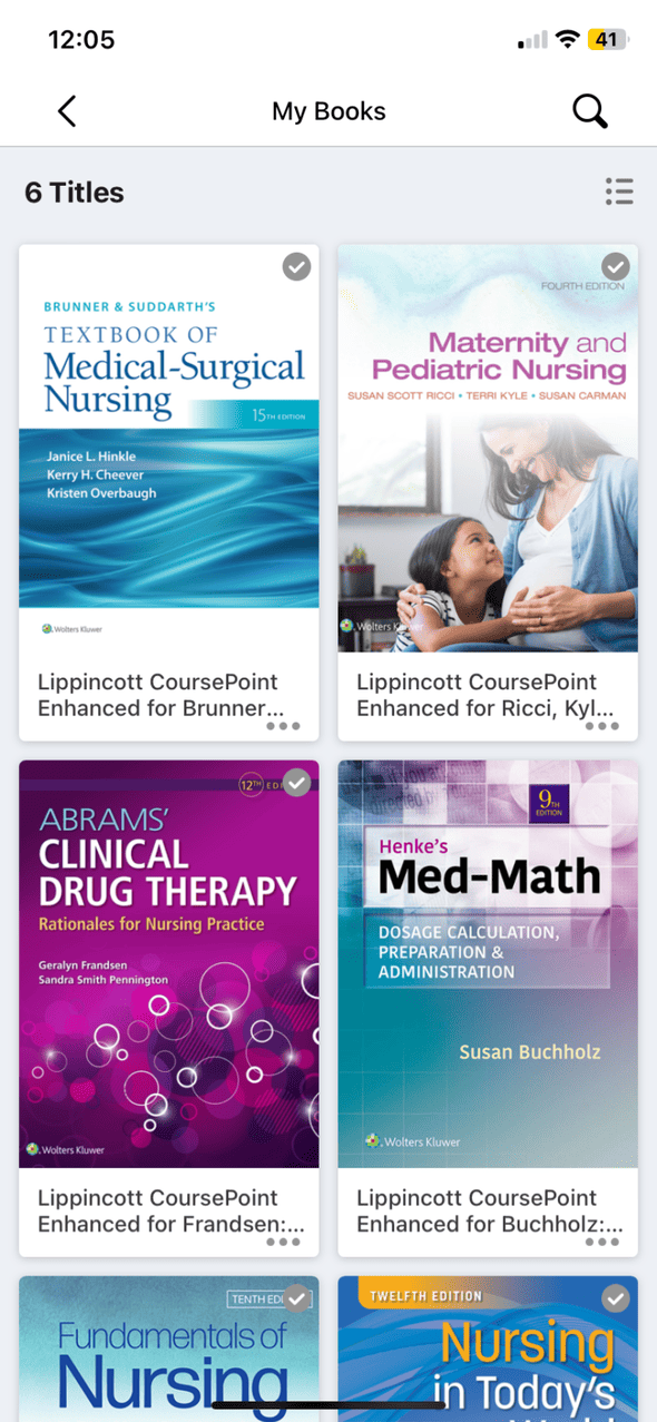 nursing school textbooks.