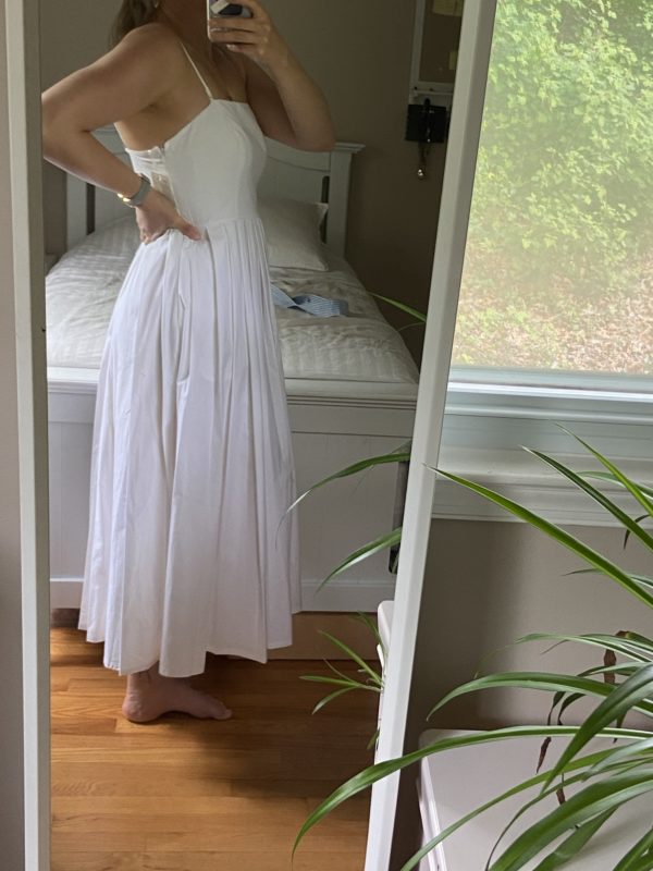 white dress.